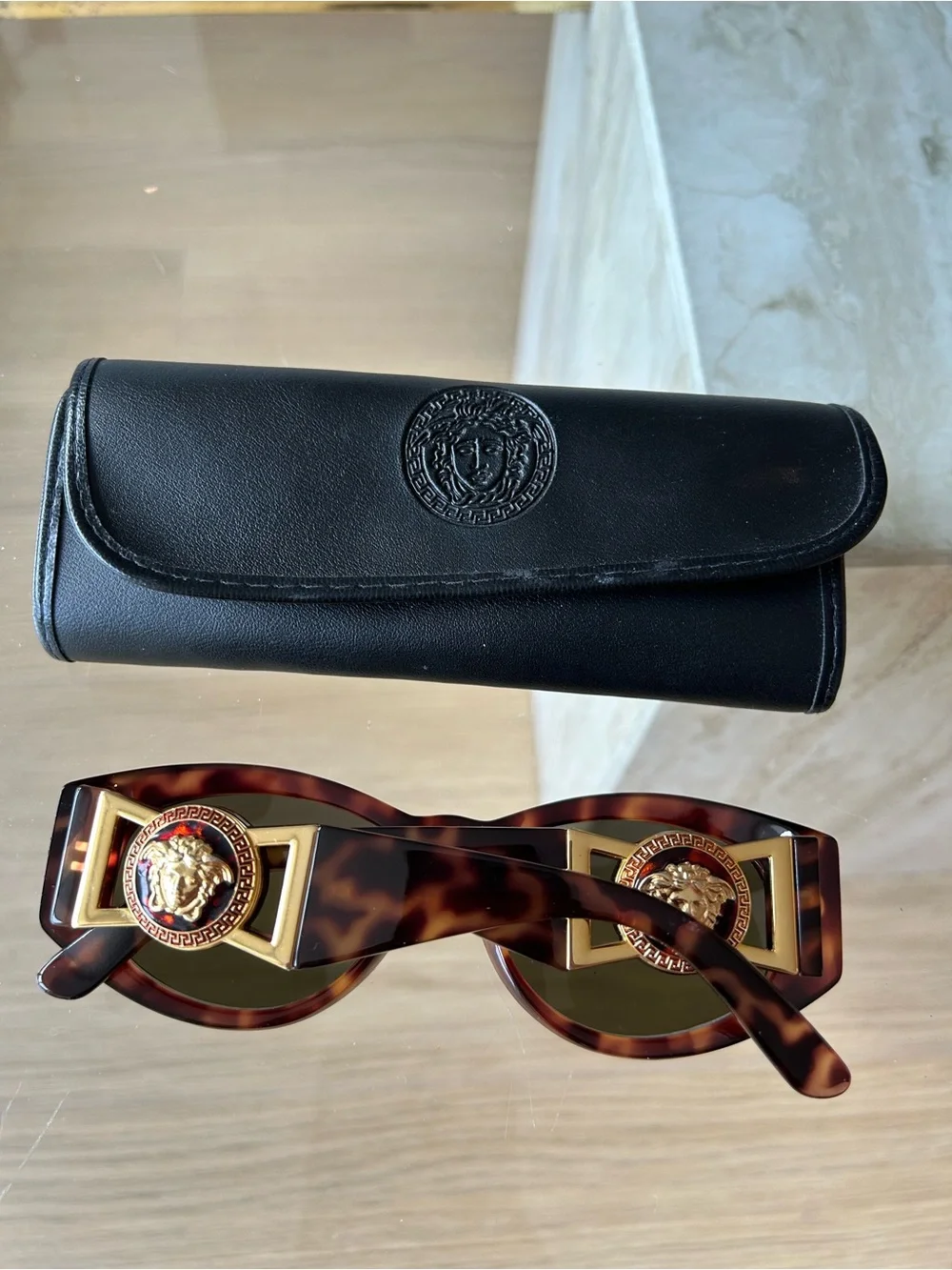 Gianni Versace Medusa Tortoiseshell Frame Sunglasses Vintage Original